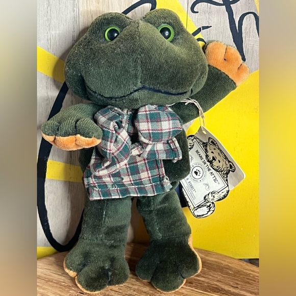 Ezra R. Ribbit 6.5 Plush Frog  Bears in the Attic Collectible style #566470 - Picture 10 of 13